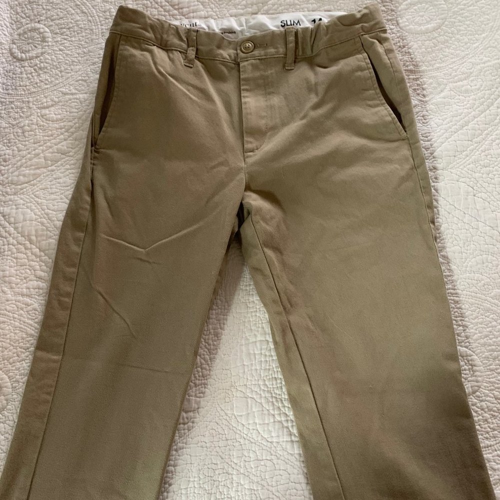 Crewcuts boys slim khaki pants size 14